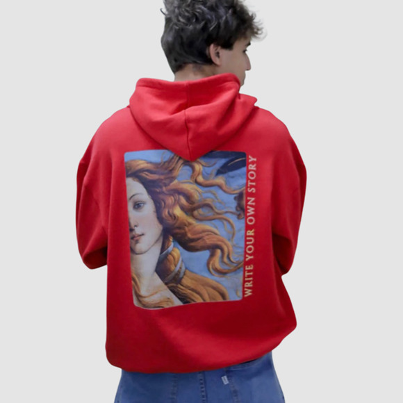 Never Old "Write Your Own Story" Hoodie Sweatshirt Red, NWT-Medium - Picture 1 of 8